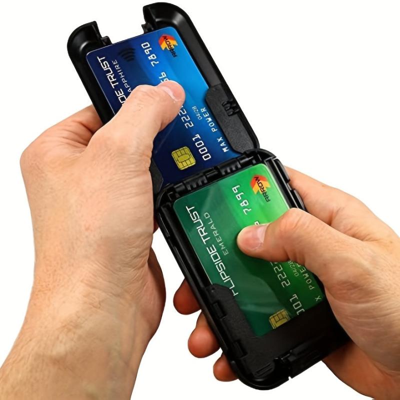 Carbon Fiber Wallet Metal Wallet RFID Blocking Ultra Thin Clip Pocket Holder