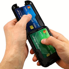 Carbon Fiber Wallet Metal Wallet RFID Blocking Ultra Thin Clip Pocket Holder