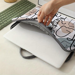 Stylish Face Pattern Laptop Bag 38.1cm