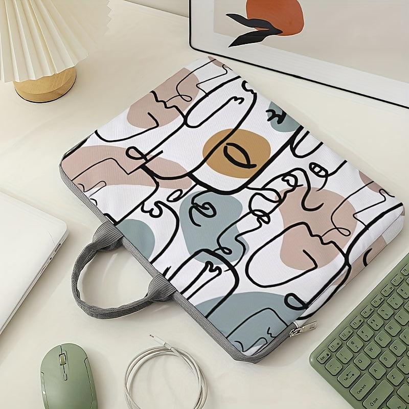 Stylish Face Pattern Laptop Bag 38.1cm