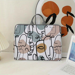 Stylish Face Pattern Laptop Bag 38.1cm