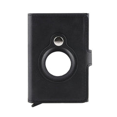 PU Leather Card Holder Wallet with Automatic Pop-up & Airtag Tracker
