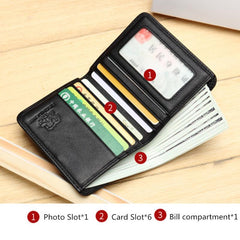 Men's Thin Leather Wallets Card Holder