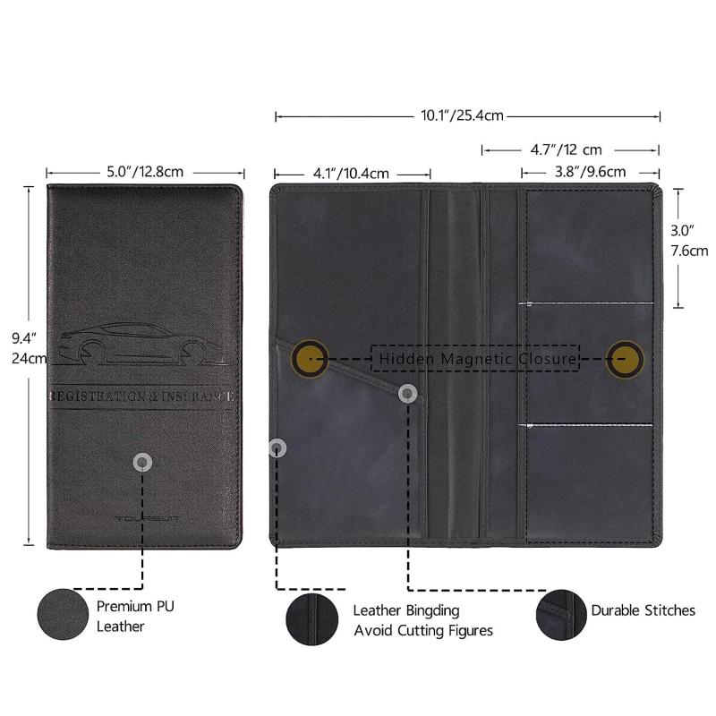 Car Registration & Insurance Holder for Driver's Key Cards