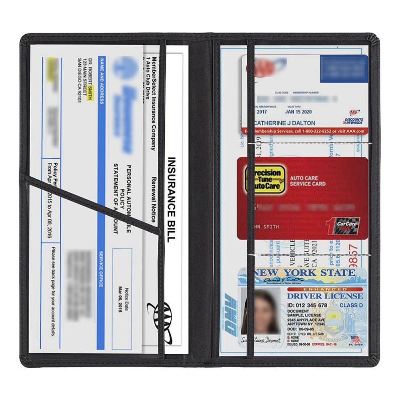 Car Registration & Insurance Holder for Driver's Key Cards