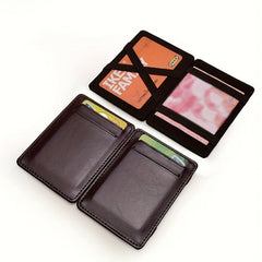 Leather Credit Card Holder Money Cash Card Holder Thin Wallet