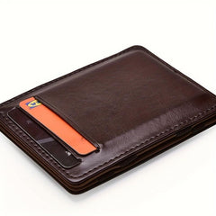 Leather Credit Card Holder Money Cash Card Holder Thin Wallet