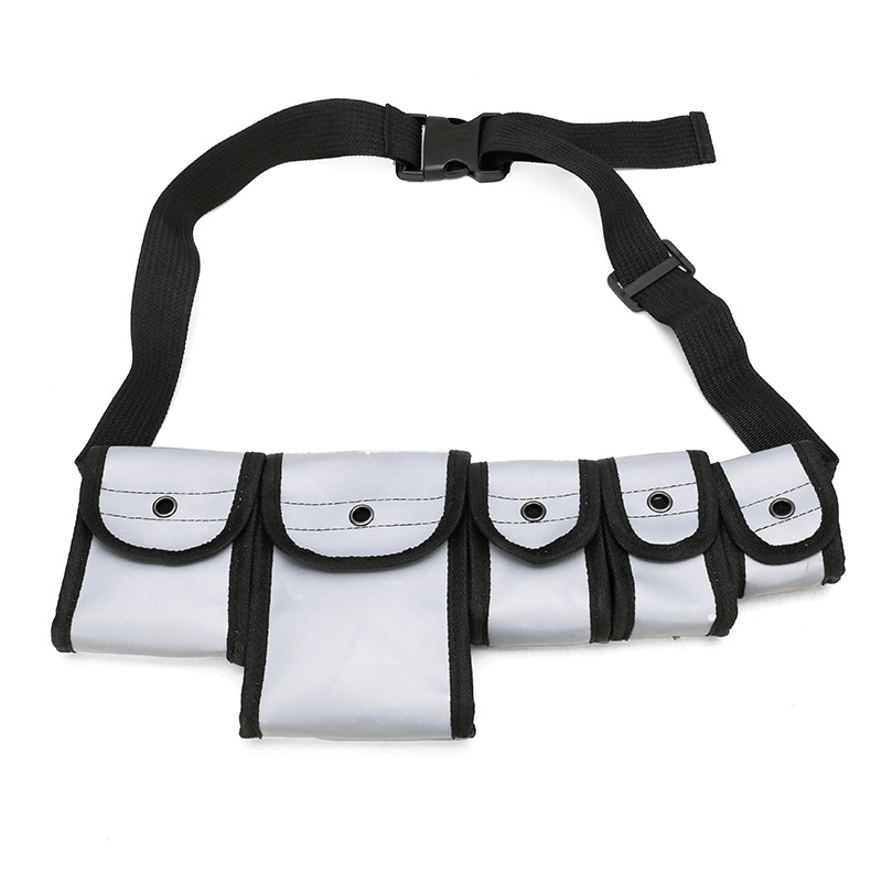 Colorblock Waist Bag Flap Pockets Fancy Pack Versatile Storage Bag