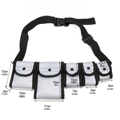 Colorblock Waist Bag Flap Pockets Fancy Pack Versatile Storage Bag