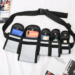 Colorblock Waist Bag Flap Pockets Fancy Pack Versatile Storage Bag