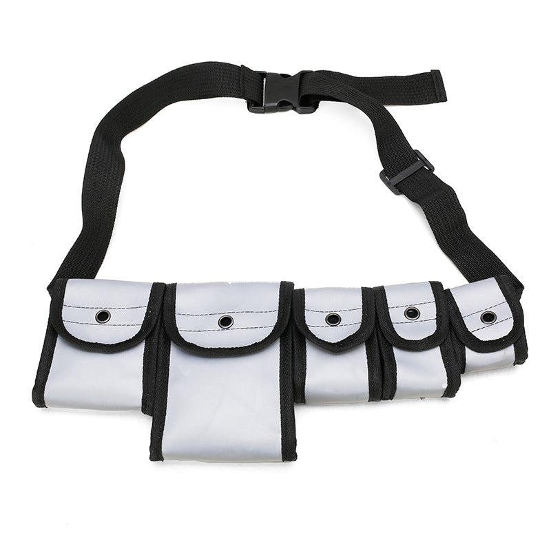 Colorblock Waist Bag Flap Pockets Fancy Pack Versatile Storage Bag