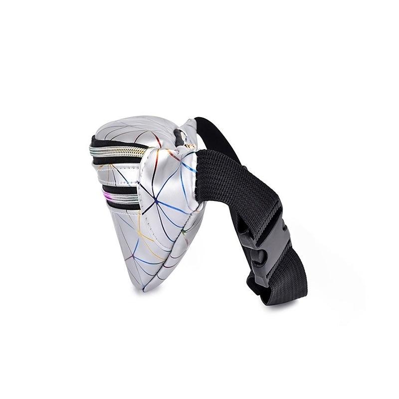 Geometric Pattern Fanny Pack Laser Crossbody Bag Holographic Waist Bag