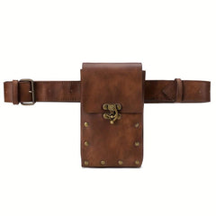 Steampunk Waist Bag Mini Studded Decor Crossbody Bag