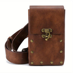 Steampunk Waist Bag Mini Studded Decor Crossbody Bag
