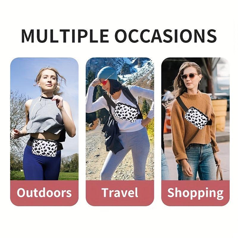 Mini Cow Leopard Casual Chest Bag Lightweight Fanny Pack