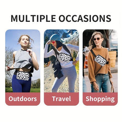 Mini Cow Leopard Casual Chest Bag Lightweight Fanny Pack