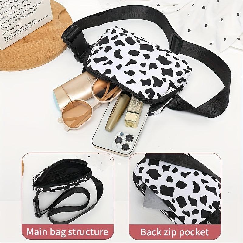 Mini Cow Leopard Casual Chest Bag Lightweight Fanny Pack