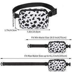 Mini Cow Leopard Casual Chest Bag Lightweight Fanny Pack