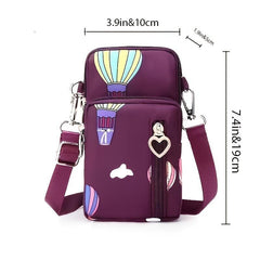 Mini Balloon Print Armband Bag Women's Letter Detail Phone Purse