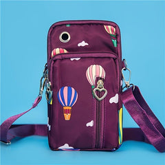 Mini Balloon Print Armband Bag Women's Letter Detail Phone Purse