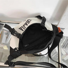 Casual Large Letter Print Crossbody Bag