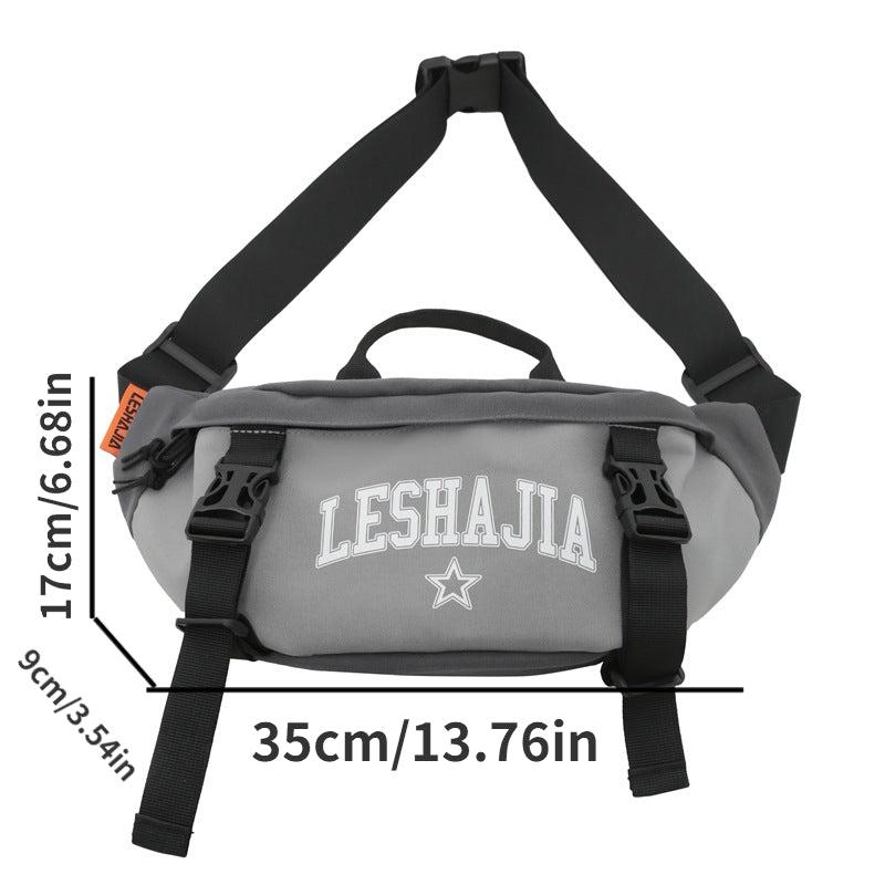Casual Large Letter Print Crossbody Bag