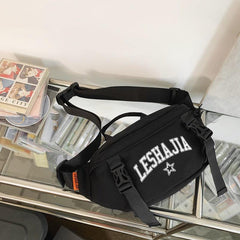 Casual Large Letter Print Crossbody Bag