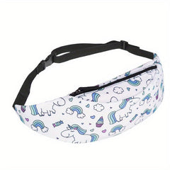 Unicorn Print Fanny Pack Lightweight Waist Bag Women's Crossbody Bag