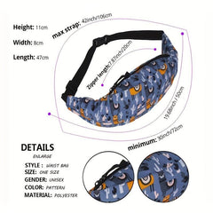 Unicorn Print Fanny Pack Lightweight Waist Bag Women's Crossbody Bag