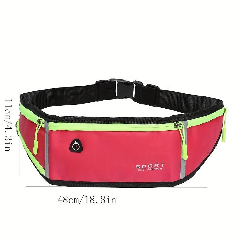 Waterproof Running Belt Bag with Bottle Holder for Hiking Cycling