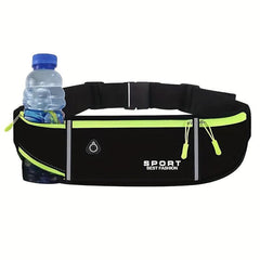 Waterproof Running Belt Bag with Bottle Holder for Hiking Cycling