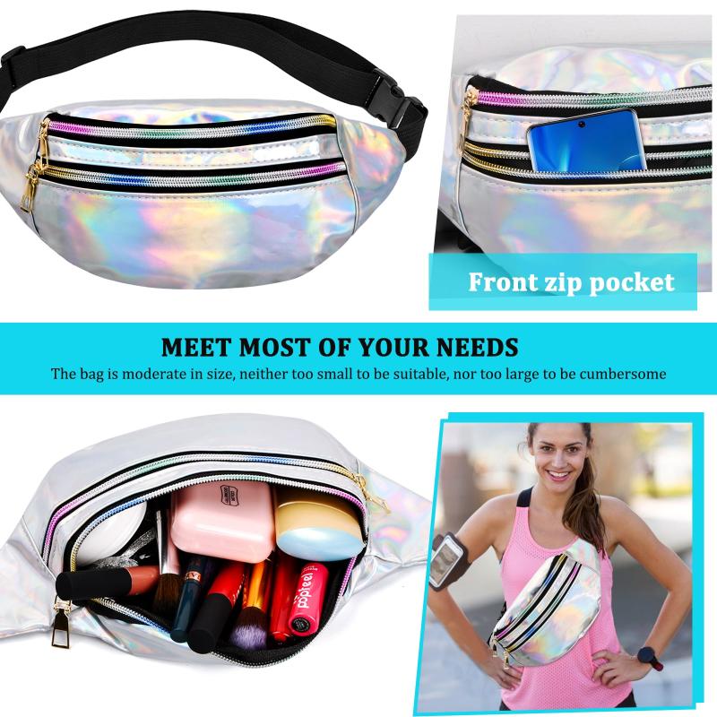 Sports Waist Bag with Zipper for Storage