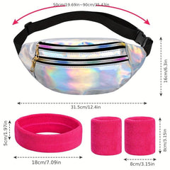 Sports Waist Bag with Zipper for Storage