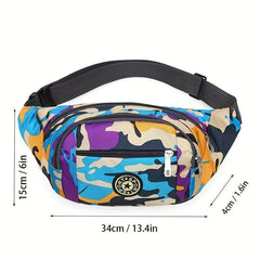 Camouflage Pattern Chest Bag Zipper Crossbody Bag