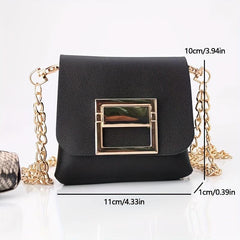 Stylish Mini Flap Shoulder Bag with Chain Strap