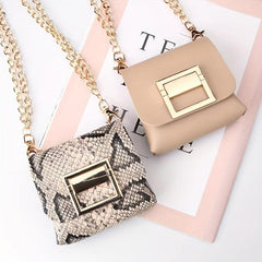 Stylish Mini Flap Shoulder Bag with Chain Strap