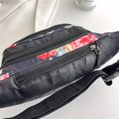 Vintage Ethnic Floral Print Chest Bag Zipper Crossbody Purse