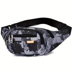 Casual Camo Waist Bag Zipper Belt Bag For Outdoor Sports