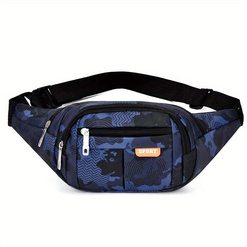 Casual Camo Waist Bag Zipper Belt Bag For Outdoor Sports