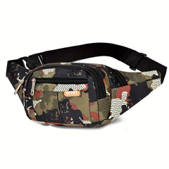 Casual Camo Waist Bag Zipper Belt Bag For Outdoor Sports