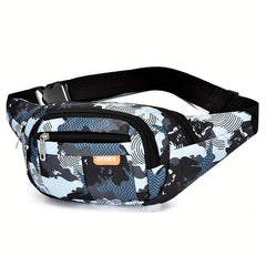 Casual Camo Waist Bag Zipper Belt Bag For Outdoor Sports