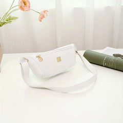 Wave Pattern Underarm Bag PU Leather Textured Fanny Pack