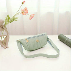 Wave Pattern Underarm Bag PU Leather Textured Fanny Pack