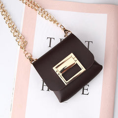 Mini Chain Crossbody Bag PU Leather Textured Bag Purse