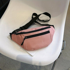 Minimalist Nylon Zipper Chest Bag Lightweight Crossbody Sling
