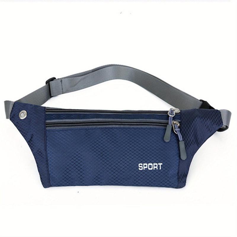 Waterproof Zipper Chest Bag Sport Gym Earphone Hole Fanny Pack
