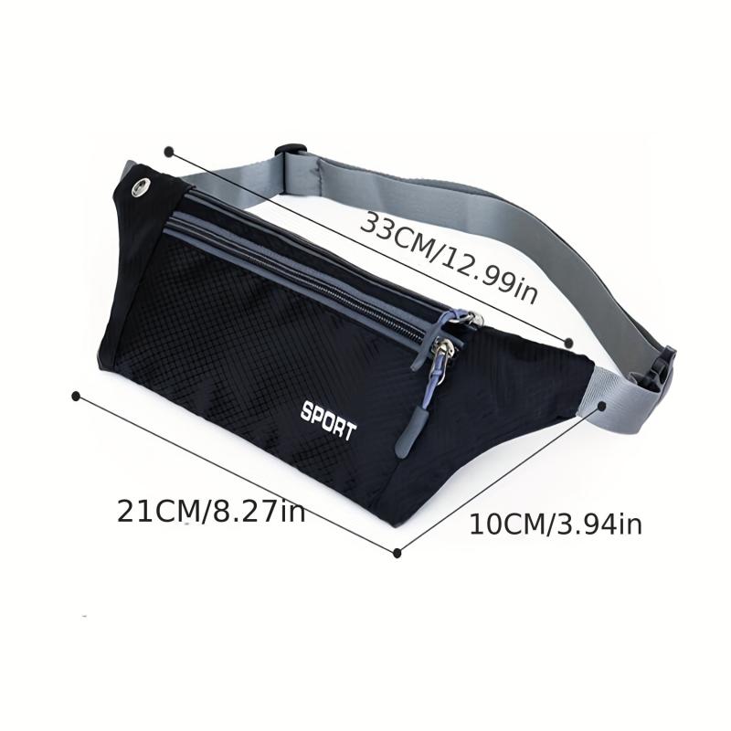 Waterproof Zipper Chest Bag Sport Gym Earphone Hole Fanny Pack