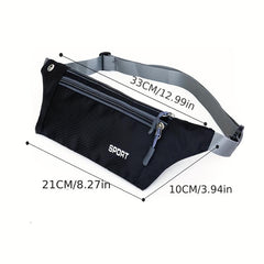 Waterproof Zipper Chest Bag Sport Gym Earphone Hole Fanny Pack