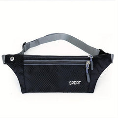 Waterproof Zipper Chest Bag Sport Gym Earphone Hole Fanny Pack