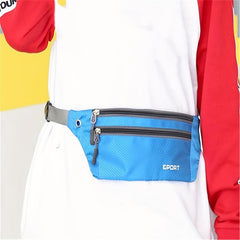 Waterproof Zipper Chest Bag Sport Gym Earphone Hole Fanny Pack